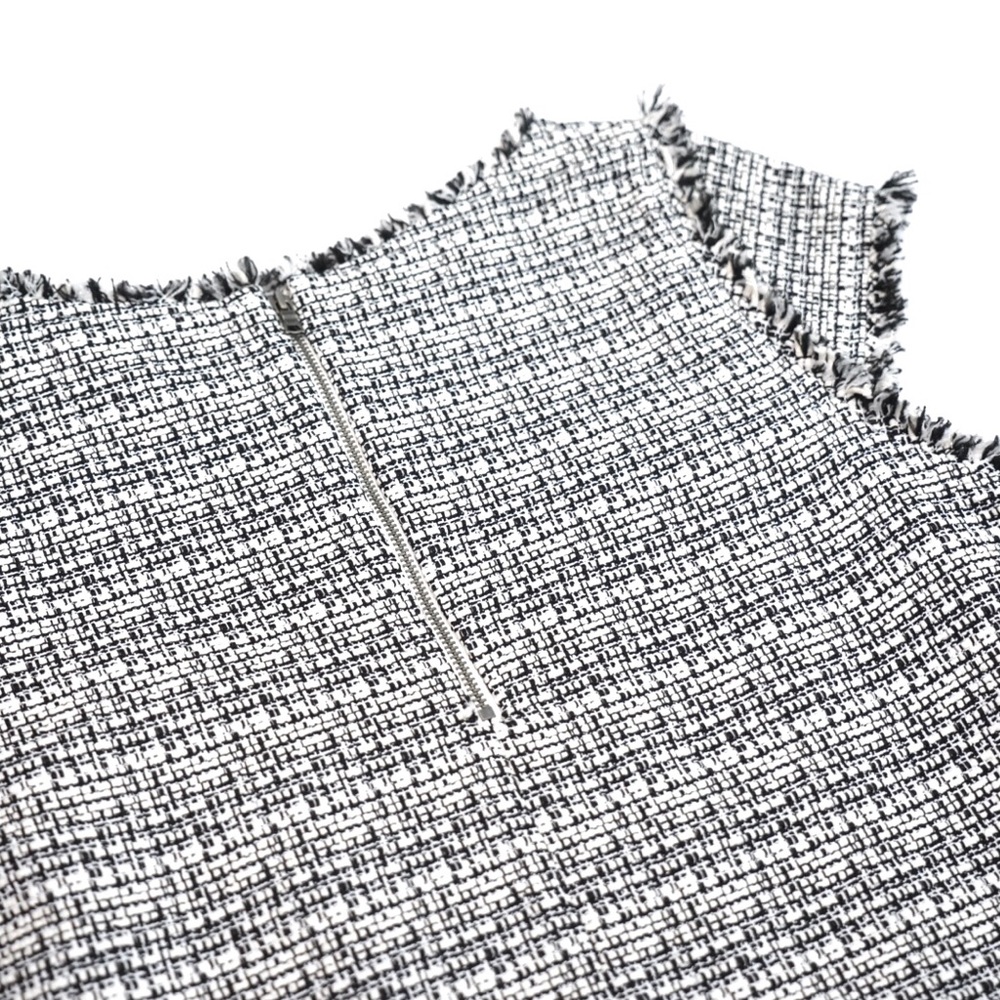 Alice + Olivia Tweed Monochrome Top - Picture 5 of 6